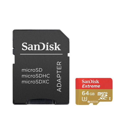 Marca: SANDISK, MEMORIAS MICRO SD, MEMORIA MICRO SD EXTREME 64GB