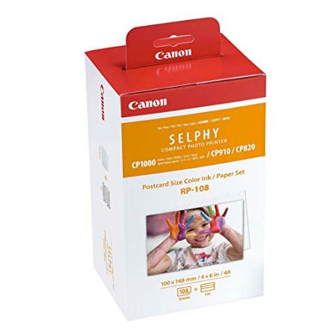 Marca: CANON, CONSUMIBLES PARA IMPRESIÓN, Juego De Tinta /Papel Canon RP-108 Compatible Con CP910 - Multicolor