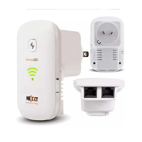 Marca: NEXXT, REPETIDORES, Repetidor Nexxt Kronos 301 Amplificador De Señal Universal 300Mbps Enchufable - Blanco