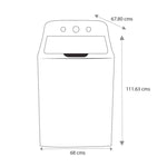 Marca: GENERAL ELECTRIC, LAVADORA CARGA SUPERIOR, LAVADORA AUTOMÁTICA GE 19 KG - BLANCA