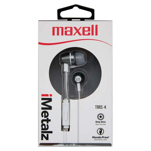 Marca: MAXELL, REGULARES, AUDÍFONOS MAXELL IMETALZ-BLANCO