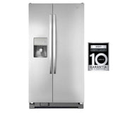 Refrigerador Side by Side 25 P3 Whirlpool | Xpert Energy Saver | Dispensandor de Agua y Hielo | Superficie Anti-huellas | 10 Años de Garantía en Compresor | Gris Acero