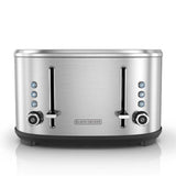 Marca: BLACK AND DECKER, TOSTADORES, TOSTADORA BLACK + DECKER EXTRA ANCHA DE 4 REBANADAS - ACERO
