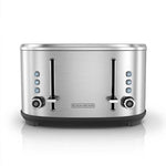 Marca: BLACK AND DECKER, TOSTADORES, TOSTADORA BLACK + DECKER EXTRA ANCHA DE 4 REBANADAS - ACERO