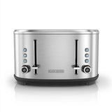 Marca: BLACK AND DECKER, TOSTADORES, TOSTADORA BLACK + DECKER EXTRA ANCHA DE 4 REBANADAS - ACERO