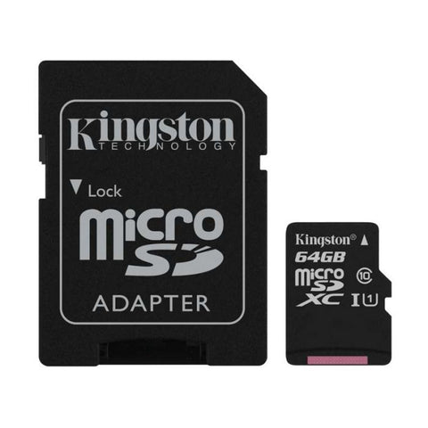 Marca: KINGSTON, MEMORIAS MICRO SD, TARJETAS KINGSTON MICRO SDHC/SDXC CLASE 10 - 64GB