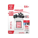 Marca: MAXELL, MEMORIAS MICRO SD, Memoria SDHC Maxell De 64GB - Negro