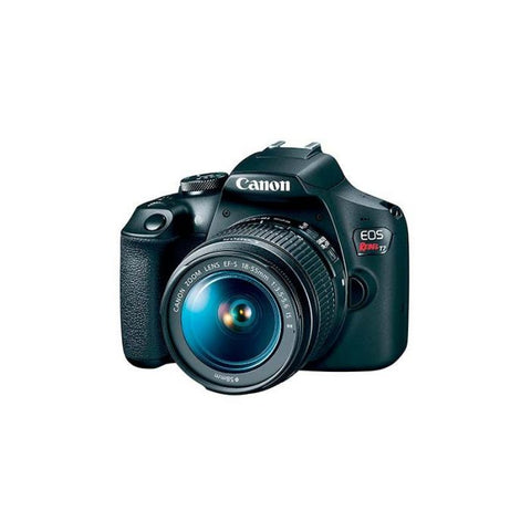 Marca: CANON, CÁMARAS PROFESIONALES Y SEMI-PROFESIONALES, CÁMARA RÉFLEX CANON EOS REBEL T7 EFS 24.1MP CON LENTE 18-55MM VIDEO CREATOR KIT-NEGRO