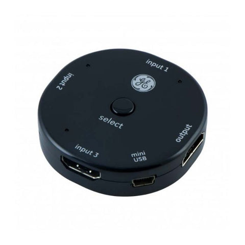 Interruptor HDMI de 3 dispositivos JASCO, negro