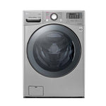 LAVADORA CARGA FRONTAL 22KG GRIS INVERTER 10 A OS DE CAGARNTIA EN EL MOTOR TRUE STEAM TURBO WASH SMART DIAGNOSIS