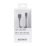 CABLE SONY DE PRIMERA CALIDAD 2 EN 1 (LIGHTNING Y MICRO USB) - GRIS
