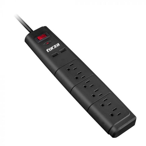 Marca: FORZA, REGULADORES DE VOLTAJE, SURGE PROTECTOR 100/220V FORZA-NEGRO