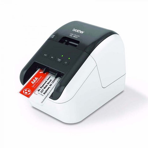 Marca: BROTHER, ROTULADORAS ELECTRÓNICAS, IMPRESORA DE ETIQUETAS PROFESIONAL DE ALTA VELOCIDAD BROTHER QL-800 - ROJO Y NEGRO