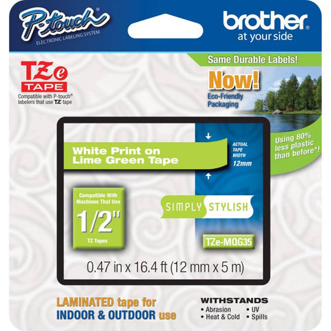 Marca: BROTHER, CONSUMIBLES PARA IMPRESIÓN, CINTA PARA TRANSFERENCIA TÉRMICA TZEMQG35 BROTHER- VERDE