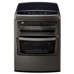22kg Secadora a Gas de Carga Frontal con vapor & ThinQ™ (Wi-Fi), Color acero negro