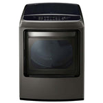 22kg Secadora a Gas de Carga Frontal con vapor & ThinQ™ (Wi-Fi), Color acero negro