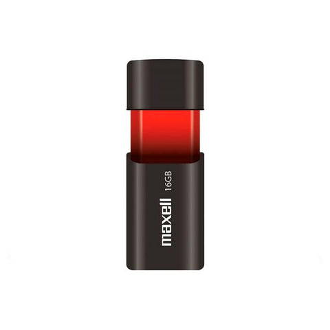 Marca: MAXELL, MEMORIAS USB, MEMORIA USB MAXELL 16GB FLIX - NEGRO ROJO
