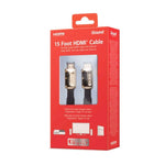 15FT FLAT HDMI CBL W ETHRNT BL
