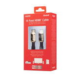15FT FLAT HDMI CBL W ETHRNT BL