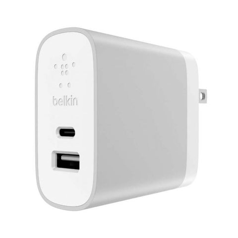 CARGADOR DE CASA BELKIN USB-C ™ + USB-A - BLANCO