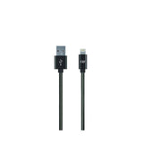 Cable de Carga Lightning de Acero Inoxidable 3FT BLACK