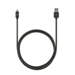 Cable de Carga Lightning de Acero Inoxidable 3FT BLACK
