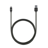 Cable de Carga Lightning de Acero Inoxidable 3FT BLACK