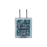 Candywirez Dual USB Port Wall Charger Clear