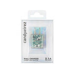 Candywirez Dual USB Port Wall Charger Clear