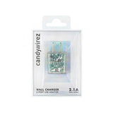 Candywirez Dual USB Port Wall Charger Clear