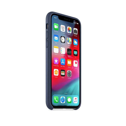 Funda De Cuero Para Apple iPhone XS - Azul Oscuro