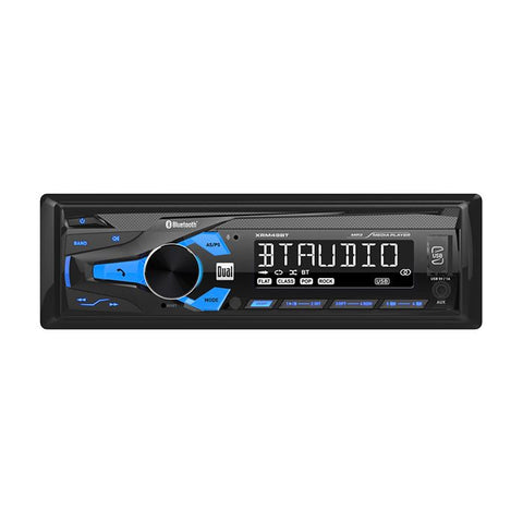 Marca: DUAL, RADIOS PARA AUTO, Receptor estéreo para auto DUAL XRM49BT con USB / AUX y Bluetooth negro