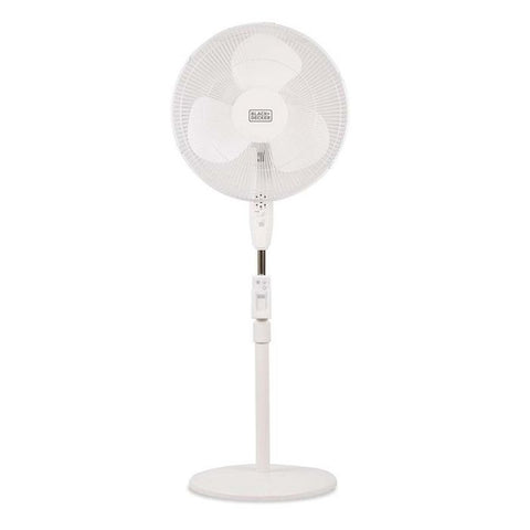 Marca: BLACK AND DECKER, ABANÍCOS, ABANICO DE PIE BLACK + DECKER BFSR116W 16" CONTROL REMOTO - BLANCO
