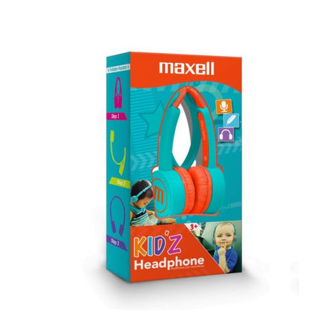 Marca: MAXELL, AUDIFONOS ALÁMBRICOS, Audífonos Alámbricos Maxell Kid´z - Turquesa