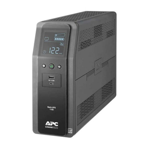 Marca: AMERICAN POWER CONVERSION, UPS, UNIDAD BACK UPS PRO APC BR1100 VA, 10 TOMAS DE SALIDA, 2 PUERTOS USB DE CARGA, AVR, INTERFAZ LCD, LAM