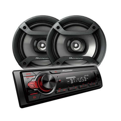 Marca: PIONEER, RADIOS PARA AUTO, Combo De Radio + Parlantes Pioneer Bluetooth | Supertuner IIID - Negro
