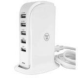Torre De Carga Westinghouse 5 Puertos Usb | 4.8A Total - Blanco