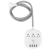 Regleta De Escritorio Westinghouse 3 Tomacorrientes | 4 Puertos Usb | 4.5A Total - Blanco