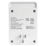 Regulador De Pared Westinghouse 2 Tomacorrientes | 2 Puertos Usb | 2.4A Total | Luces Led Nocturna - Blanco