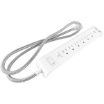 Marca: WESTINGHOUSE, REGULADORES DE VOLTAJE, Regleta Westinghouse 6 Tomacorrientes | 2 Puertos Usb 4.5A Total - Blanco