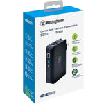 Cargador Portátil Westinghouse 2 Puertos Usb | 2.1A Total | 5000mAh - Negro