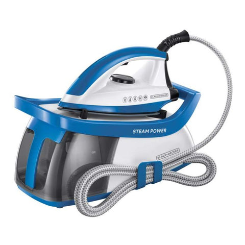 Marca: BLACK AND DECKER, PLANCHAS, PLANCHA CON GENERADOR DE VAPOR POTENTE BLACK + DECKER STEAM POWER 1.3LTS - AZUL