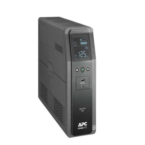 Marca: AMERICAN POWER CONVERSION, UPS, Batería Back-UPS PRO APC BR1350M2LM 1350 VA 10 tomas de salida, 2 puertos USB de carga, AVR, interfaz LCD, LAM - negro