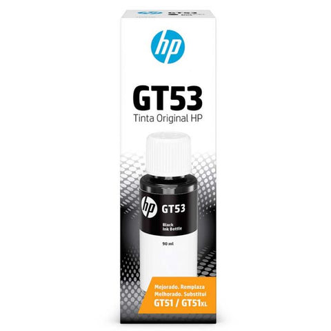 Marca: HP, CONSUMIBLES PARA IMPRESIÓN, Botella de tinta original negra HP GT53 (1VV22AL)