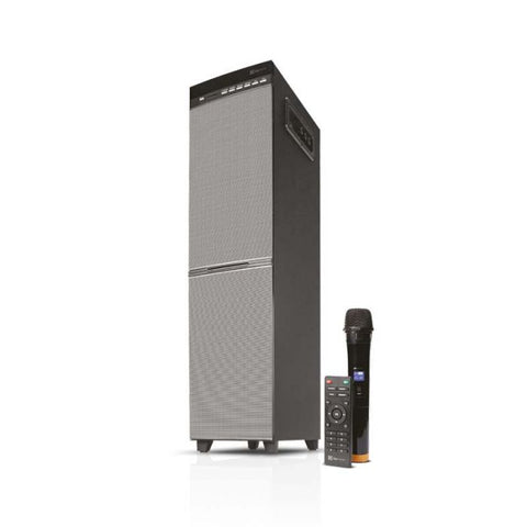 Marca: KLIP XTREME, BOCINAS BLUETOOTH, Parlante de piso Forte 3000W con pantalla de LCD, Bluetooth, USB, SD, 3.5 aux y microfono inalambrico