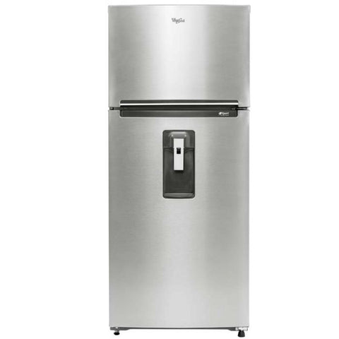 Refrigerador Top Mount 17 P3 Whirlpool | Xpert Energy Saver | Dispensandor de Agua Manual | Anti-huellas | 10 Años de Garantía en Compresor | Gris Acero
