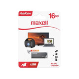Marca: MAXELL, MEMORIAS USB, Memoria USB Maxell MetalDrive 16 GB - Plateado