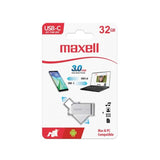 Marca: MAXELL, MEMORIAS USB, Memoria USB Maxell 32 GB Tipo-C - Plateado