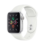 LA Apple Watch S5 40mm Silver Aluminum w White Sport Band GPS USA