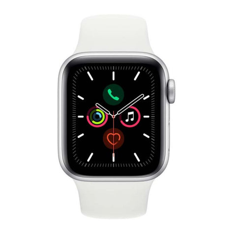LA Apple Watch S5 40mm Silver Aluminum w White Sport Band GPS USA